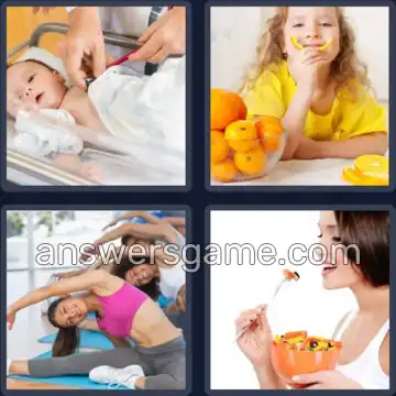 4 Pics 1 Word 7 Letters HEALTHY