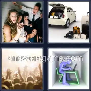 4 Pics 1 Word 7 Letters CRAMPED
