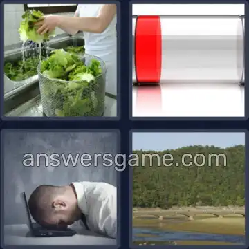 4 Pics 1 Word 7 Letters DRAINED