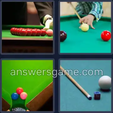 4 Pics 1 Word 7 Letters SNOOKER