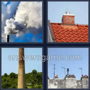 4 Pics 1 Word 7 Letters CHIMNEY