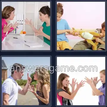 4 Pics 1 Word 7 Letters QUARREL