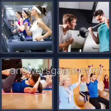 4 Pics 1 Word 7 Letters WORKOUT