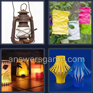 4 Pics 1 Word 7 Letters LANTERN