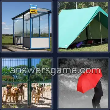 4 Pics 1 Word 7 Letters SHELTER