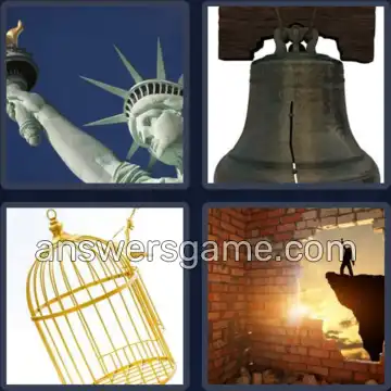4 Pics 1 Word 7 Letters LIBERTY