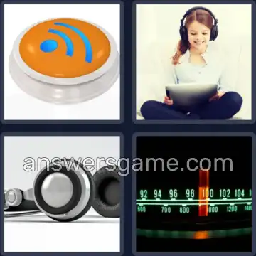 4 Pics 1 Word 7 Letters PODCAST