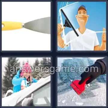 4 Pics 1 Word 7 Letters SCRAPER