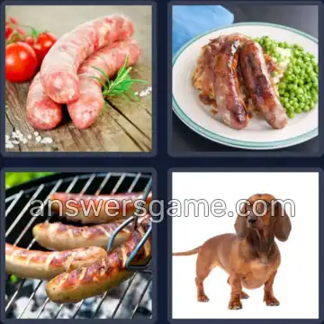 4 Pics 1 Word 7 Letters SAUSAGE