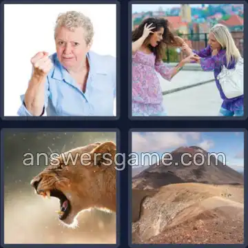 4 Pics 1 Word 7 Letters HOSTILE