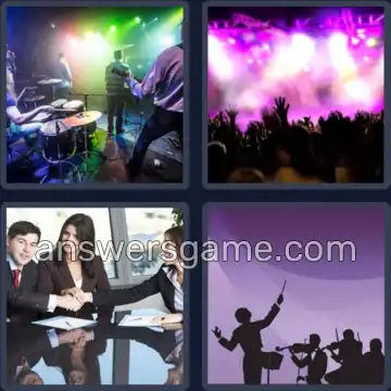 4 Pics 1 Word 7 Letters CONCERT