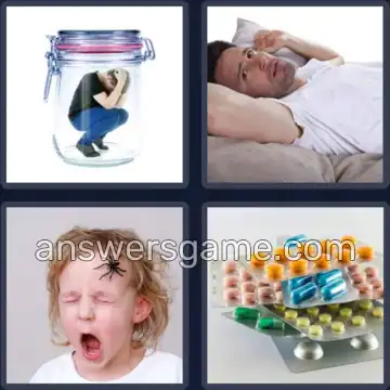 4 Pics 1 Word 7 Letters ANXIETY
