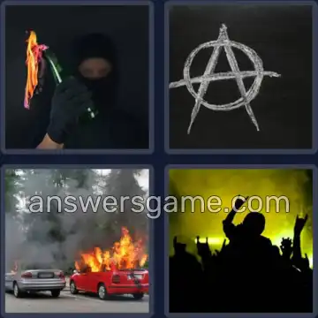 4 Pics 1 Word 7 Letters ANARCHY