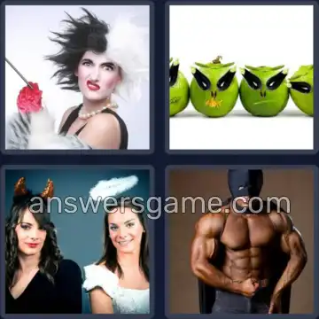 4 Pics 1 Word 7 Letters VILLAIN