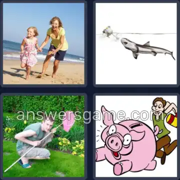 4 Pics 1 Word 7 Letters CHASING