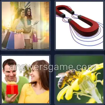 4 Pics 1 Word 7 Letters ATTRACT