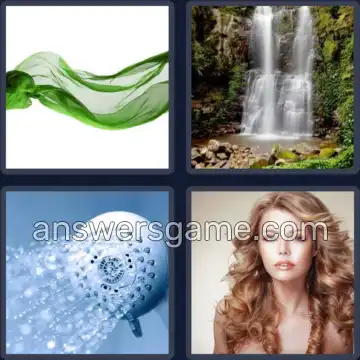 4 Pics 1 Word 7 Letters FLOWING