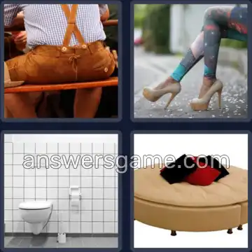 4 Pics 1 Word 7 Letters SITTING