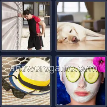 4 Pics 1 Word 7 Letters RESTING