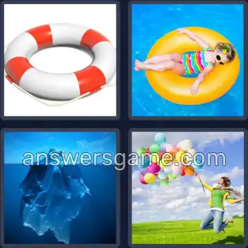 4 Pics 1 Word 7 Letters BUOYANT