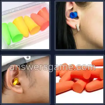 4 Pics 1 Word 7 Letters EARPLUG