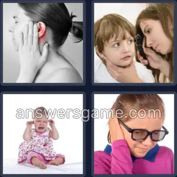 4 Pics 1 Word 7 Letters EARACHE