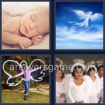 4 Pics 1 Word 7 Letters ANGELIC