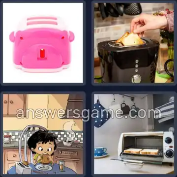 4 Pics 1 Word 7 Letters TOASTER