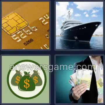 4 Pics 1 Word 7 Letters WEALTHY