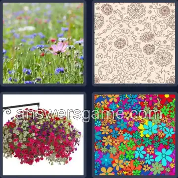 4 Pics 1 Word 7 Letters FLOWERY