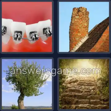 4 Pics 1 Word 7 Letters CROOKED