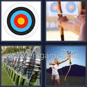 4 Pics 1 Word 7 Letters ARCHERY