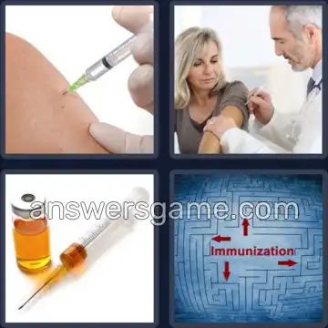 4 Pics 1 Word 7 Letters VACCINE