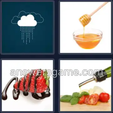 4 Pics 1 Word 7 Letters DRIZZLE