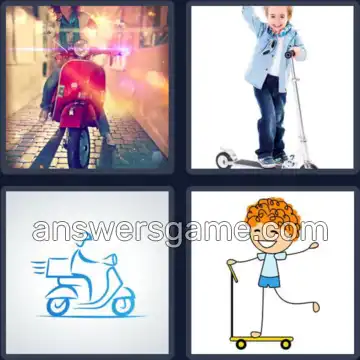 4 Pics 1 Word 7 Letters SCOOTER