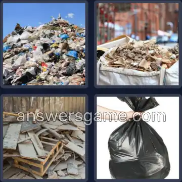 4 Pics 1 Word 7 Letters RUBBISH