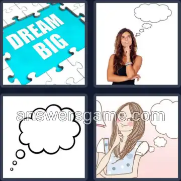 4 Pics 1 Word 7 Letters IMAGINE