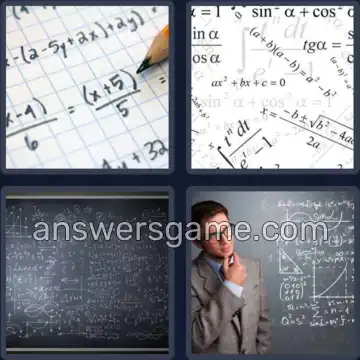 4 Pics 1 Word 7 Letters ALGEBRA