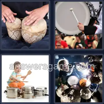 4 Pics 1 Word 7 Letters DRUMMER