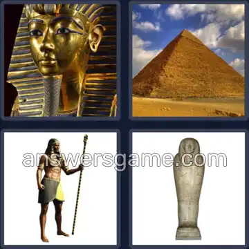4 Pics 1 Word 7 Letters PHARAOH