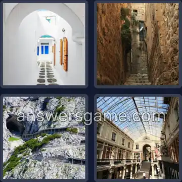 4 Pics 1 Word 7 Letters PASSAGE