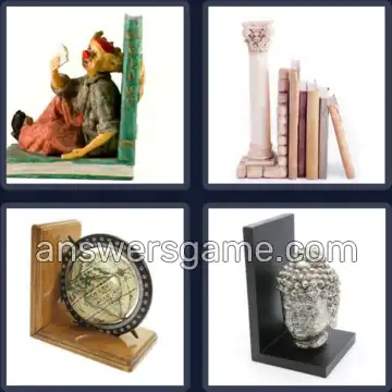 4 Pics 1 Word 7 Letters BOOKEND