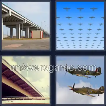 4 Pics 1 Word 7 Letters FLYOVER