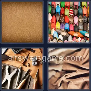 4 Pics 1 Word 7 Letters LEATHER