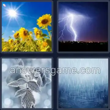 4 Pics 1 Word 7 Letters WEATHER
