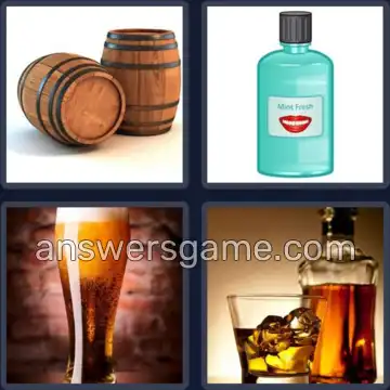 4 Pics 1 Word 7 Letters ALCOHOL