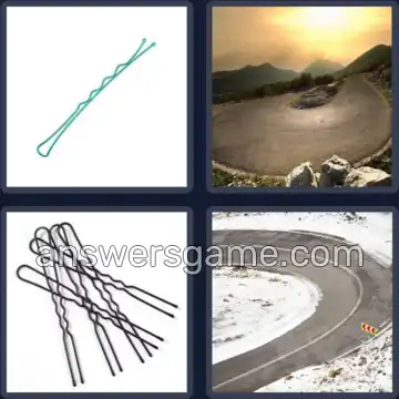 4 Pics 1 Word 7 Letters HAIRPIN