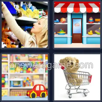 4 Pics 1 Word 7 Letters TOYSHOP