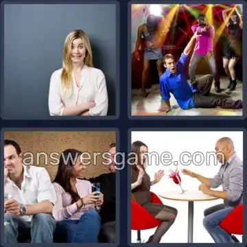 4 Pics 1 Word 7 Letters AWKWARD