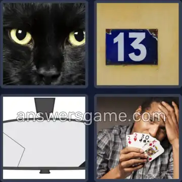 4 Pics 1 Word 7 Letters UNLUCKY
